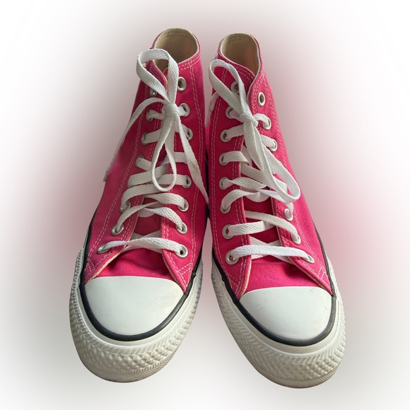 Converse Fuchsia Canvas High-Tops sz 8.5 womens - Picture 4 of 10